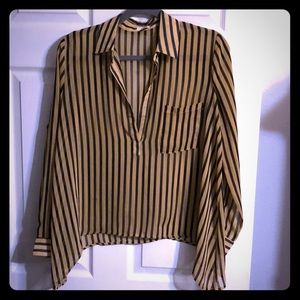 Black striped blouse